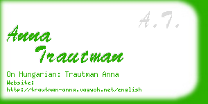 anna trautman business card